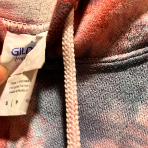 Gildan Hoodie Sweatshirt Large Crop Tie Dye Pullover Multi-color small - Picture 4 of 9